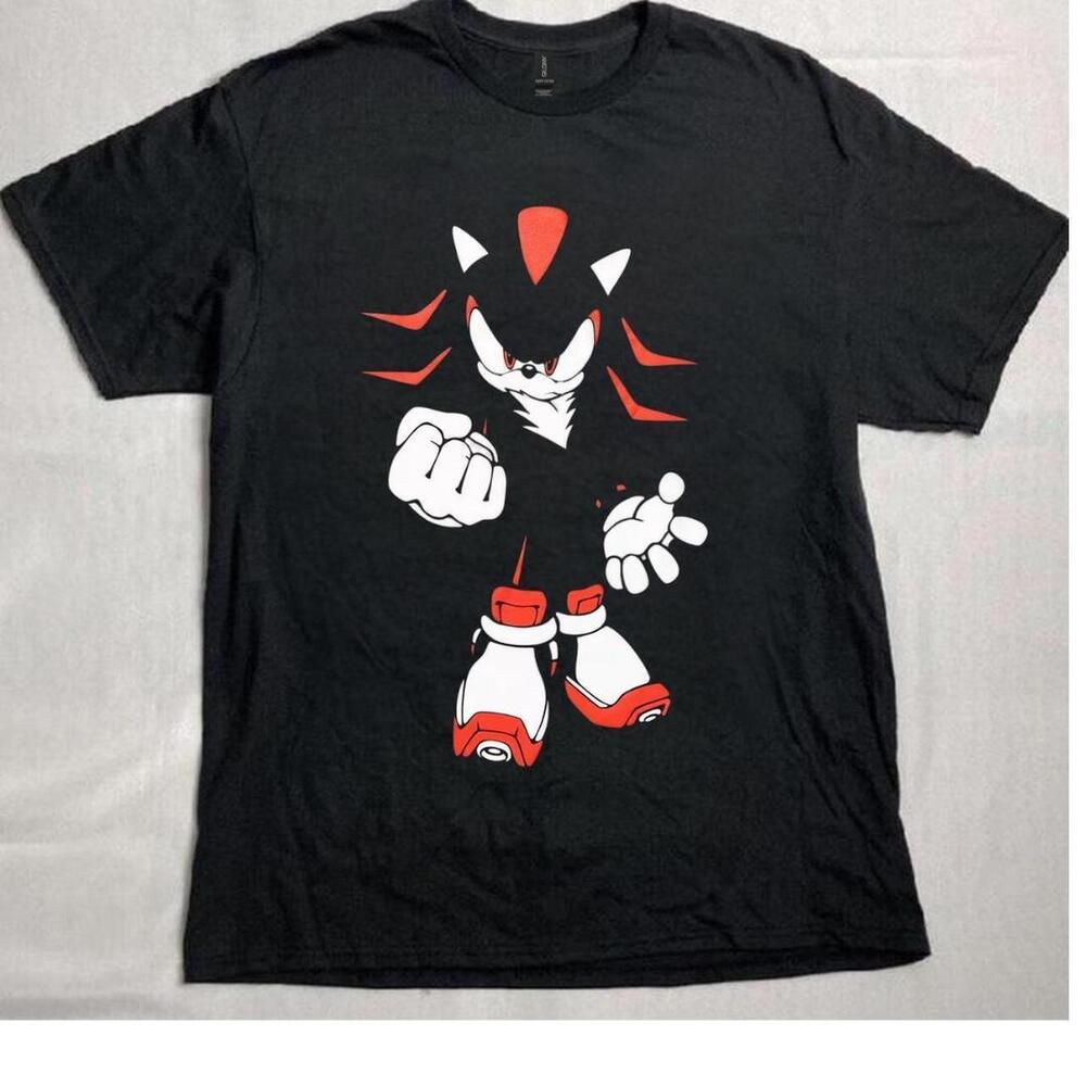 Black Sonic The Hedgehog Shadow T Shirt